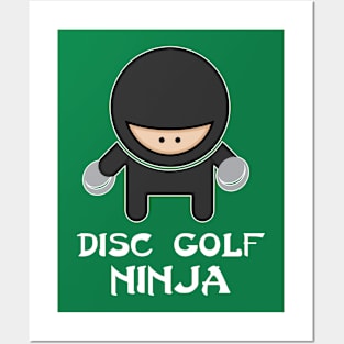 Disc Golf Ninja Funny Frisbee Sport Posters and Art